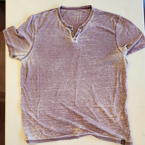 Lucky Brand Venice Burnout Henley Tshirt - Picture 1 of 2